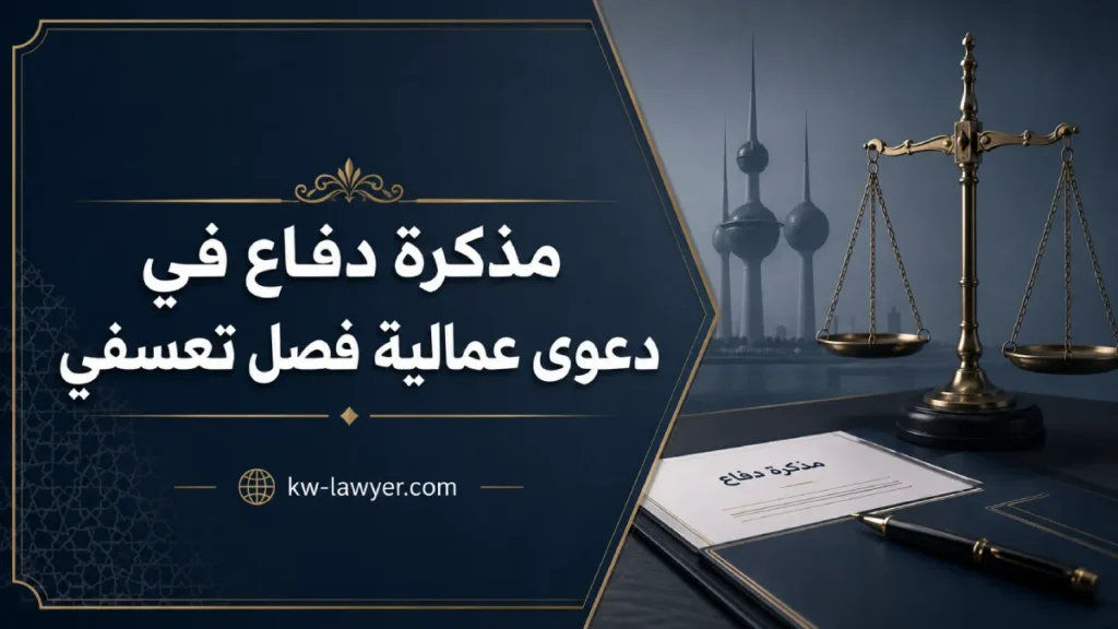 نموذج مذكرة دفاع في دعوى عمالية فصل تعسفي بالكويت للعامل وصاحب العمل